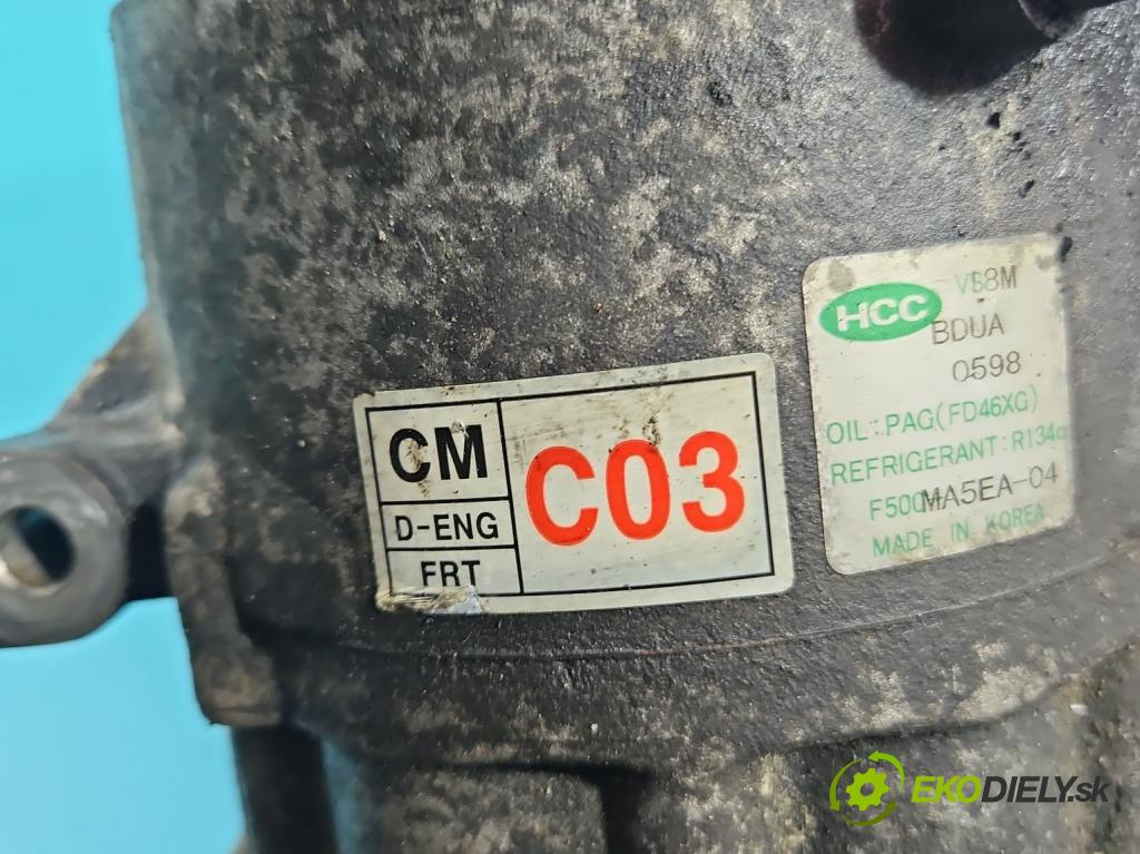 Hyundai Santa Fe II 2006-2012 2.2 CRDi 150 HP manual 110 kW 2188 cm3 5- Kompresor: klimatizácie F500MA5EA-04 (Kompresory klimatizácie)