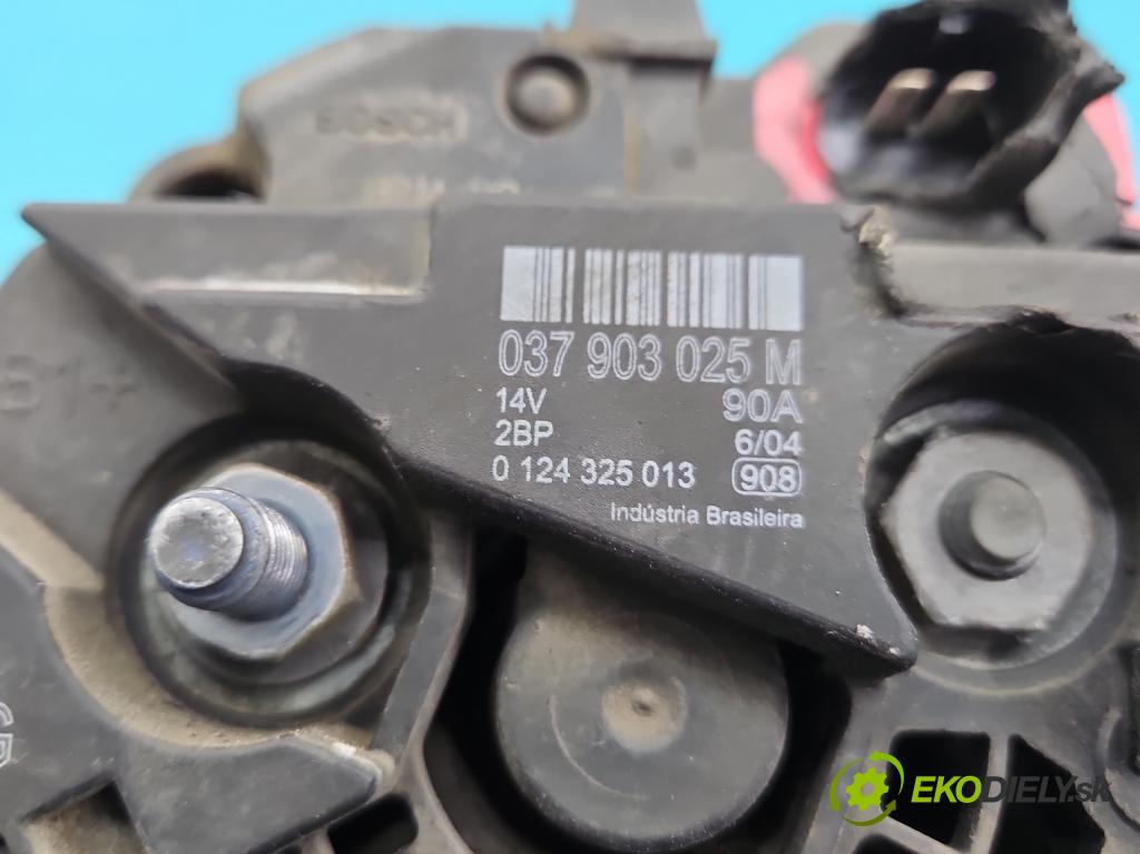 Seat Ibiza III 6L 2002-2008 1.4 16V 75 HP manual 55 kW 1390 cm3 3- Alternator 037903025M (Alternátory)