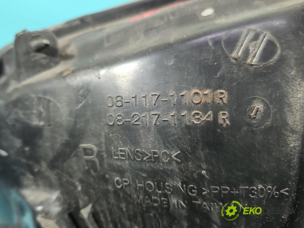 Honda Civic VII 2000-2006 1.6 16V 110 HP manual 81 kW 1590 cm3 4- Reflektor: pravý  (Pravé)