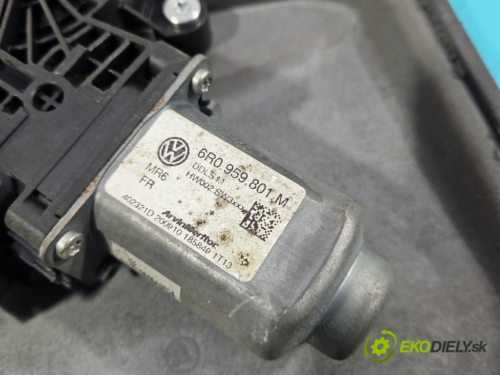 Skoda Fabia II 2007-2014 1.4 16V 86 hp manual 63 kW 1390 cm3 5- mechanismus stahování přední levý 6R0959801M