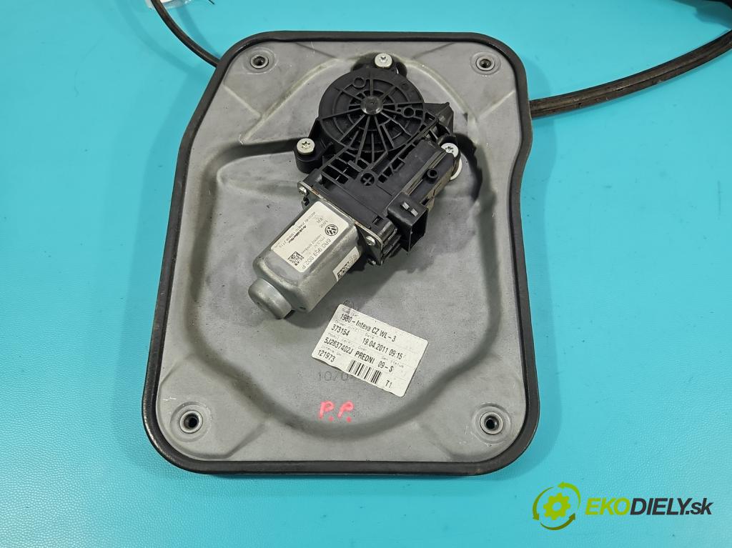Skoda Fabia II 2007-2014 1.4 16V 86 hp manual 63 kW 1390 cm3 5- mechanismus stahování přední pravý 6R0959802P