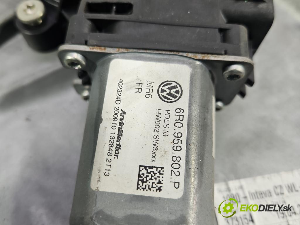 Skoda Fabia II 2007-2014 1.4 16V 86 hp manual 63 kW 1390 cm3 5- mechanismus stahování přední pravý 6R0959802P