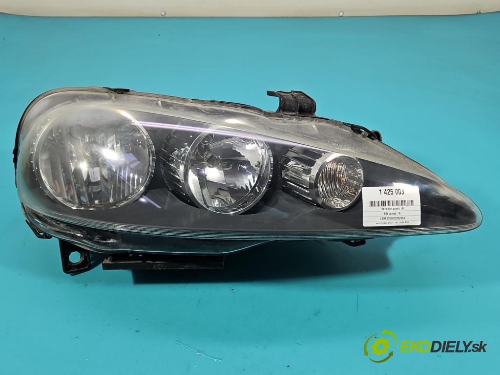 Alfa romeo 147 1.6 16V 105 HP manual 77 kW 1598 cm3 5- Reflektor: pravý  (Pravé)