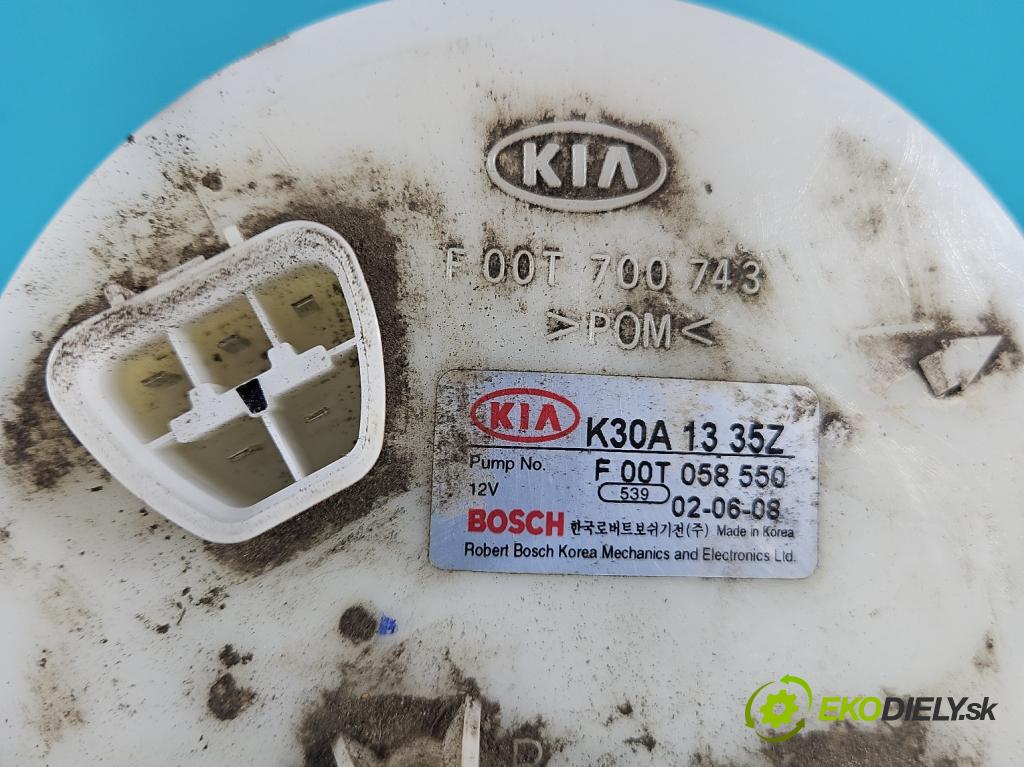 Kia Rio I 1999-2005 1.3 16v 75 hp manual 55 kW 1343 cm3 5- čerpadlo paliva F00T058550