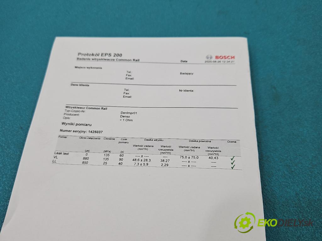 Toyota Avensis II T25 2003-2008 2.0 D4D 116 HP manual 85 kW 1995 cm3 4- vstrek 23670-0G010 (Vstrekovač paliva)