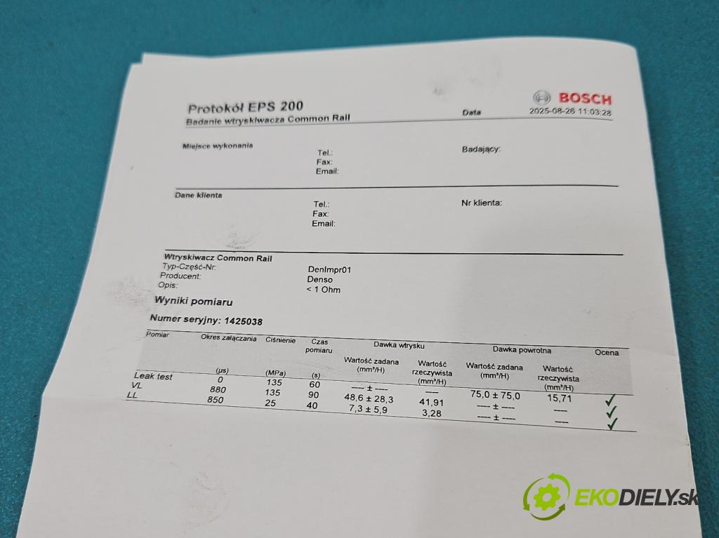 Toyota Avensis II T25 2003-2008 2.0 D4D 116 HP manual 85 kW 1995 cm3 4- vstrek 23670-0G010 (Vstrekovač paliva)