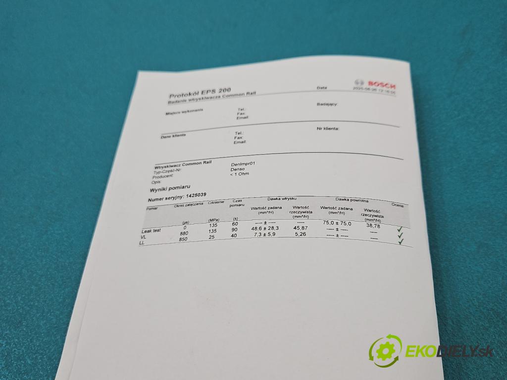 Toyota Avensis II T25 2003-2008 2.0 D4D 116 HP manual 85 kW 1995 cm3 4- vstrek 23670-0G010 (Vstrekovač paliva)