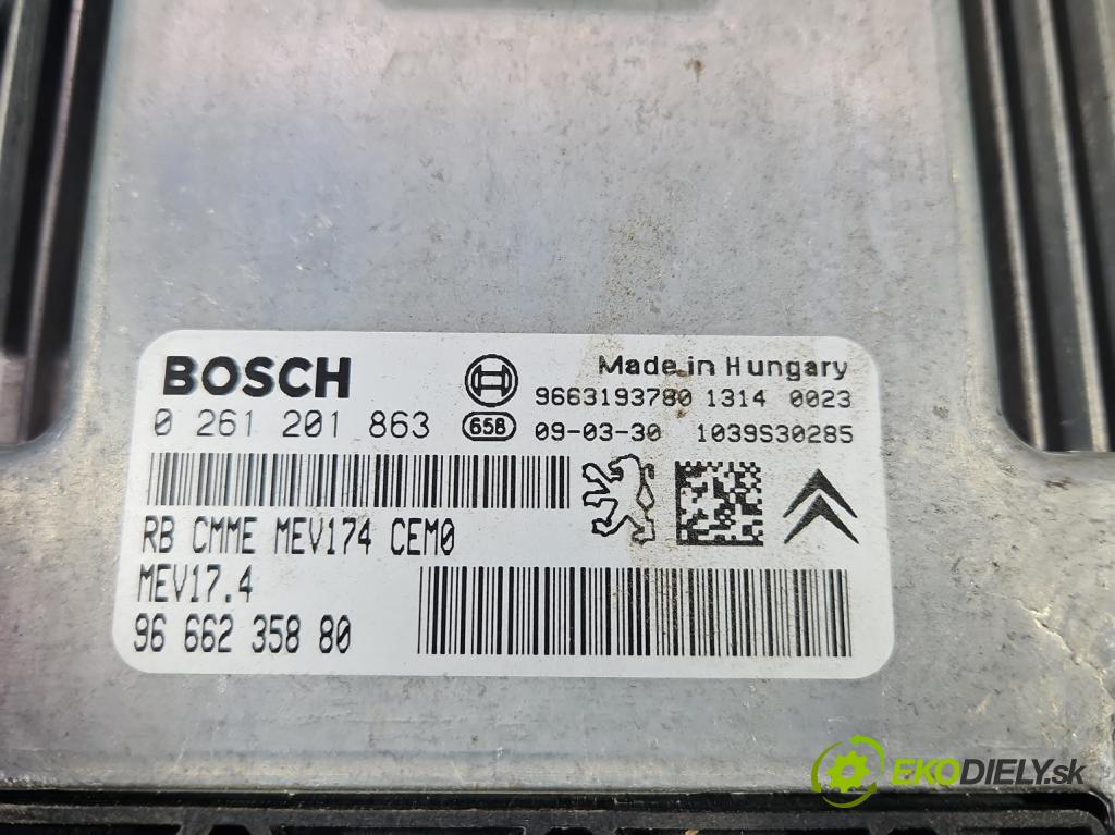 Peugeot 207 1.4 16v 88 HP manual 65 kW 1397 cm3 3- riadiaca jednotka motora 0261201863