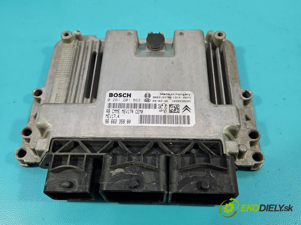 Peugeot 207 1.4 16v 88 HP manual 65 kW 1397 cm3 3- riadiaca jednotka motora 0261201863
