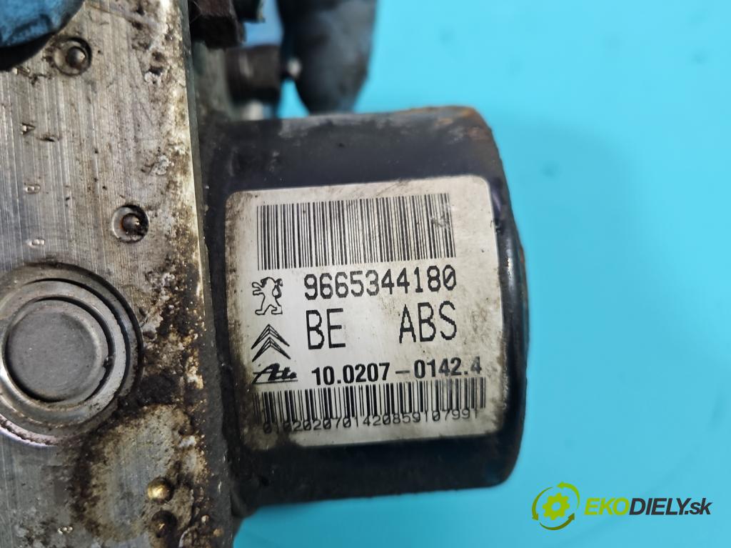 Peugeot 207 1.4 16v 88 HP manual 65 kW 1397 cm3 3- čerpadlo abs 9665344180 (Pumpy ABS)