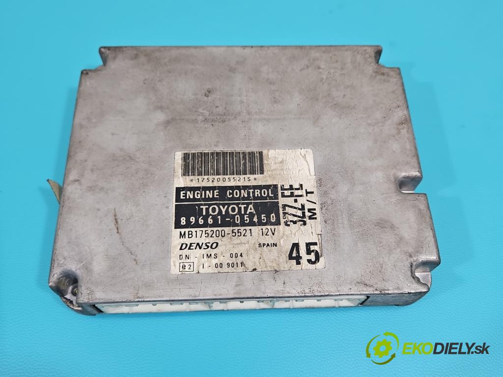 Toyota Avensis I T22 1997-2003 1.6 vvti 110 HP manual 81 kW 1598 cm3 4- riadiaca jednotka motora 89661-05450