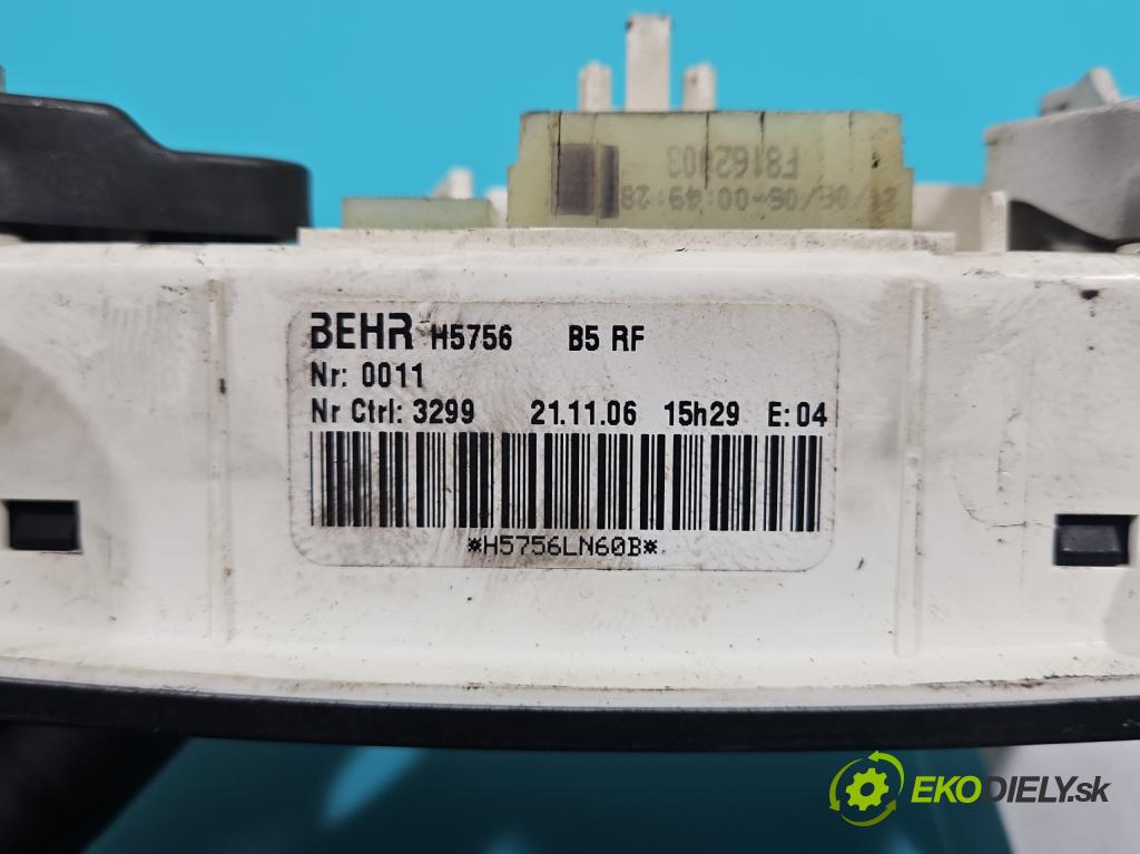 Citroen C4 I 2004-2011 1.6 HDI 90 HP manual 66,2 kW 1560 cm3 5- panel kúrenia H5756