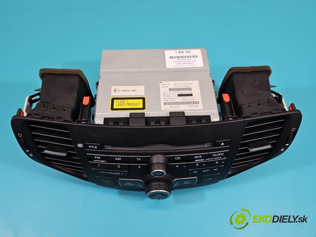 Honda Accord VIII 2008-2015 2.0 VTEC 156 HP manual 115 kW 1997 cm3 4- Radio originál 39100-TL0-G000