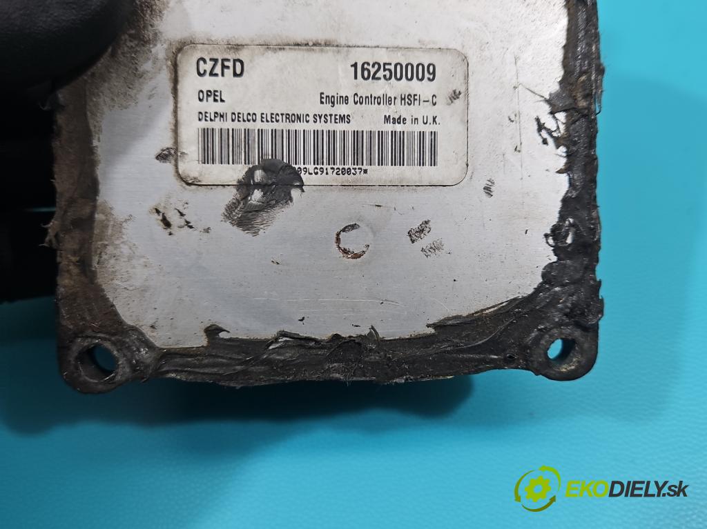 Opel Zafira A 1999-2005 1.6 16V 101 HP manual 74 kW 1598 cm3 5- riadiaca jednotka motora 16250009