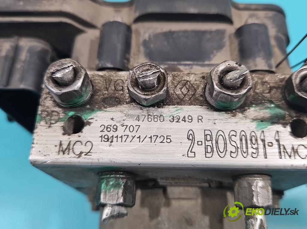 Dacia Logan II 2012-2020 1.0 SCe: 73 HP manual 54 kW 999 cm3 4- čerpadlo abs 476603249R (Pumpy ABS)