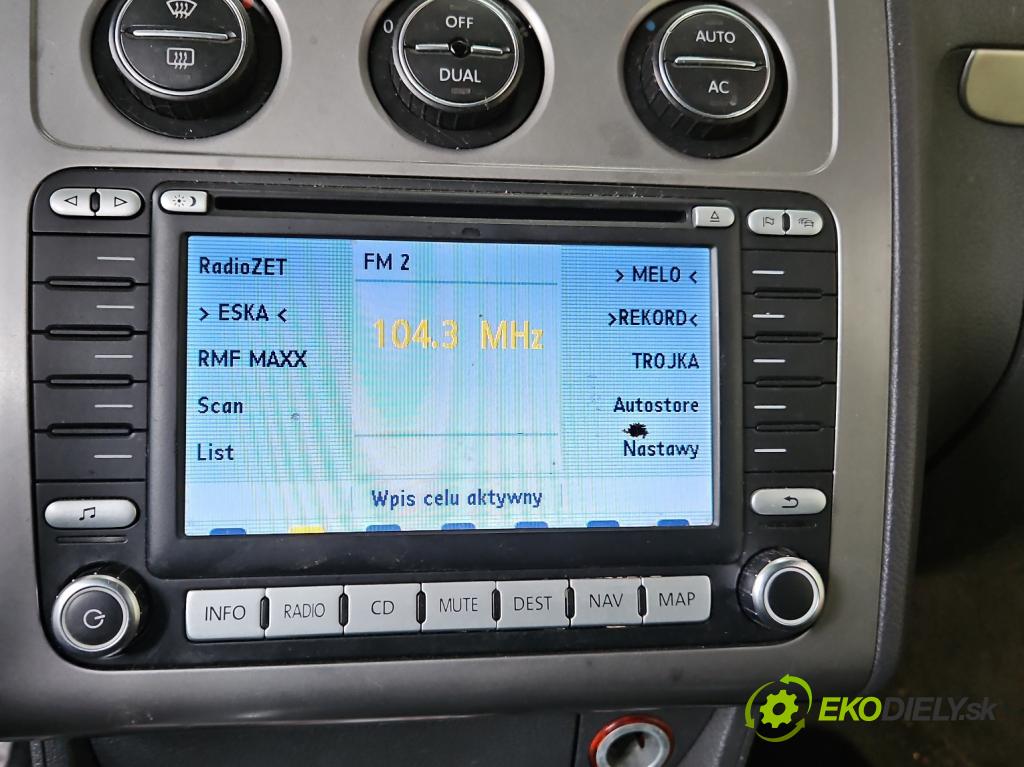 Vw Touran I 2003-2015 2.0 tdi 170 HP automatic 125 kW 1968 cm3 5- Radio originál 1K0035198C