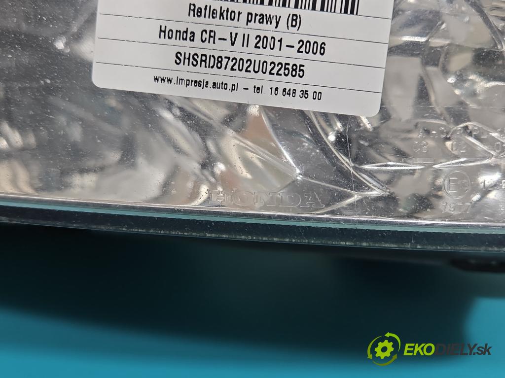 Honda CR-V II 2001-2006 2.0 16v 150 HP manual 110 kW 1998 cm3 5- Reflektor: pravý 33100-SCA-G010-M1 (Pravé)