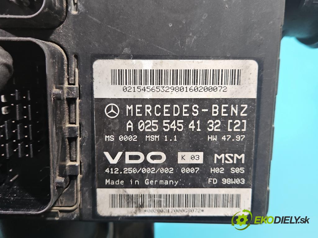 Mercedes A W168 1997-2004 1.6 102 HP manual 75 kW 1598 cm3 5- riadiaca jednotka motora A0255454132