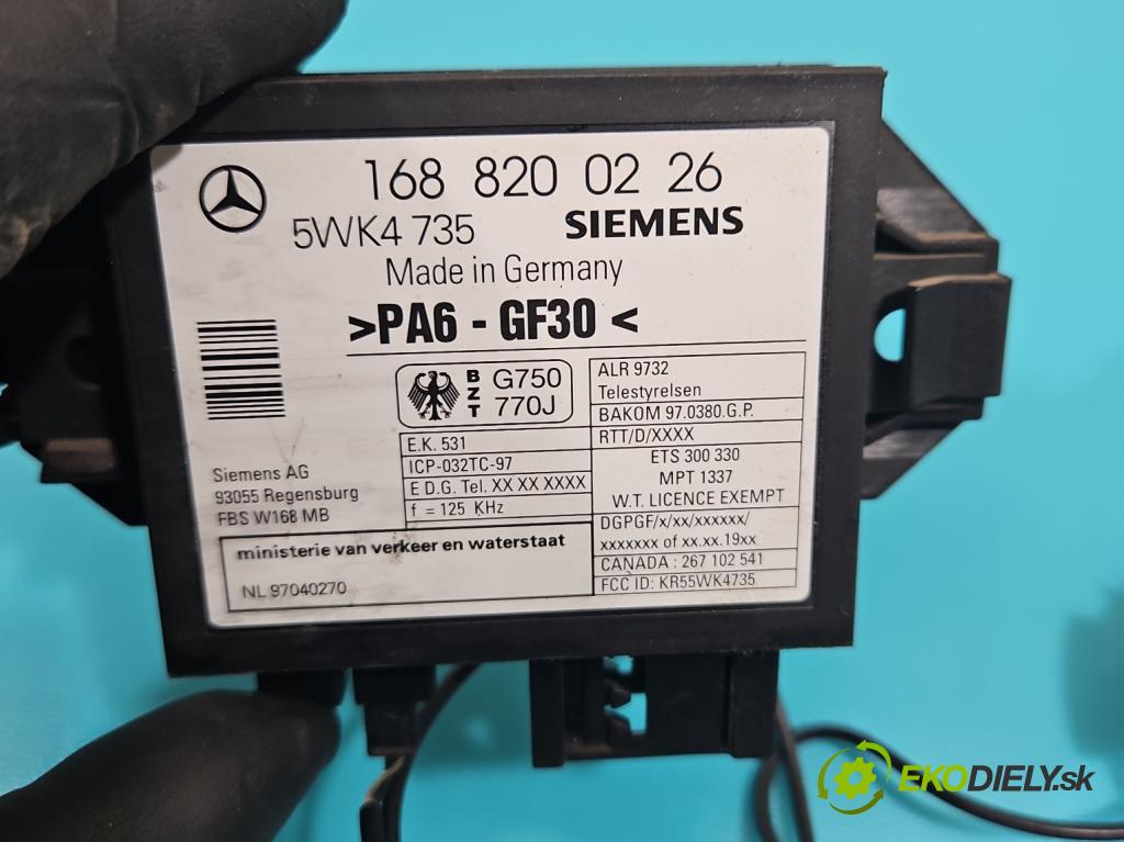 Mercedes A W168 1997-2004 1.6 102 HP manual 75 kW 1598 cm3 5- riadiaca jednotka motora A0255454132