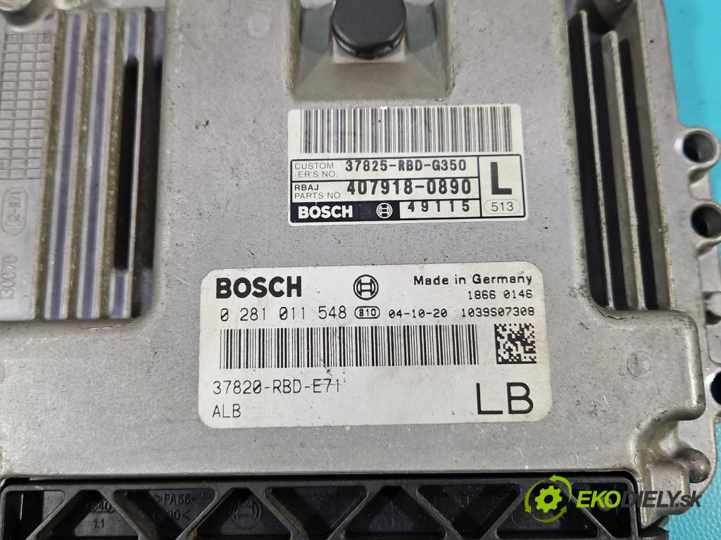 Honda Accord VII 2002-2008 2.2 i-ctdi: 140 HP manual 103 kW 2204 cm3 5- riadiaca jednotka motora 0281011548