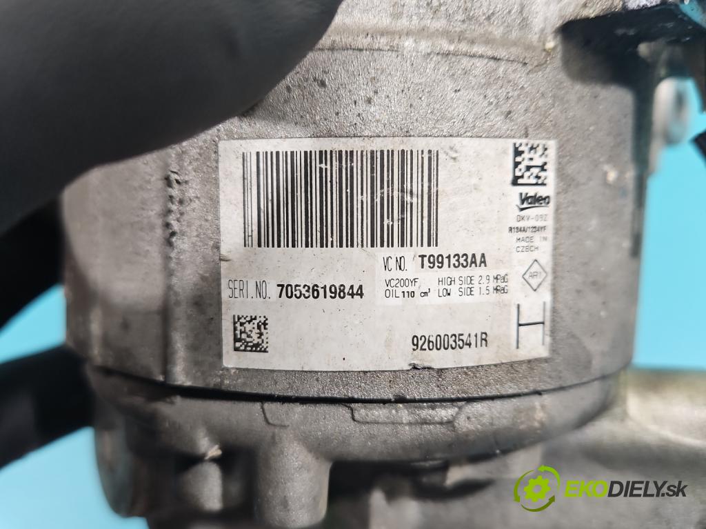 Dacia Logan II 2012-2020 1.0 SCe: 73 HP manual 54 kW 999 cm3 4- Kompresor: klimatizácie 926003541R (Kompresory klimatizácie)