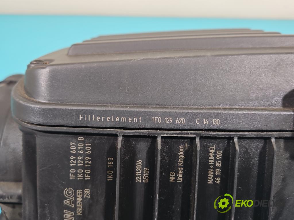 Seat Leon II 2005-2012 1.6 8V 102 HP manual 75 kW 1595 cm3 5- obal filtra vzduchu 1F0129607 (Obaly filtrov vzduchu)