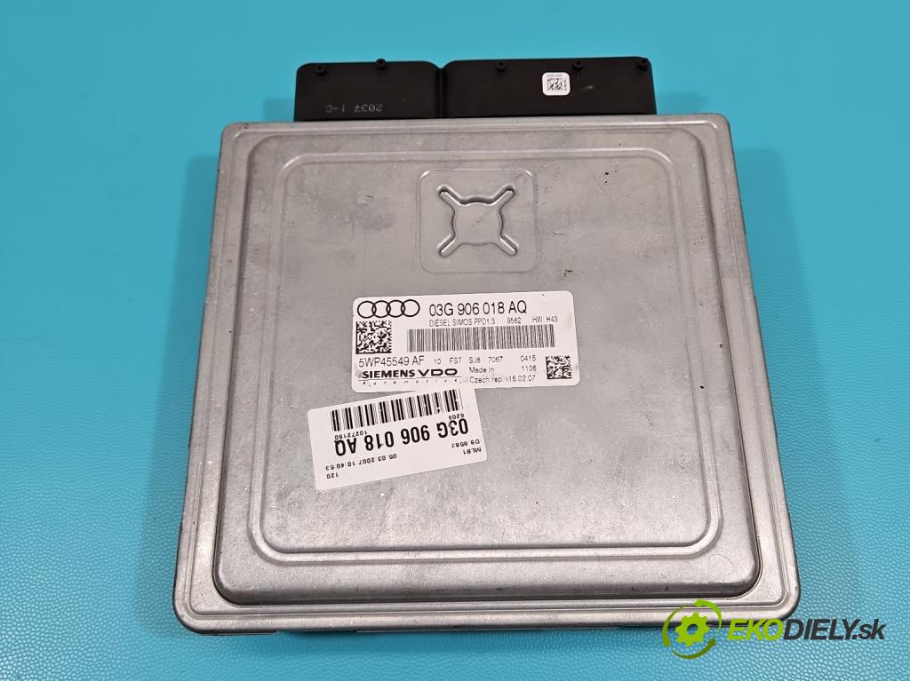 Audi A4 B7 2004-2008 2.0 TDi 170 HP manual 125 kW 1968 cm3 5- riadiaca jednotka motora 03G906018AQ