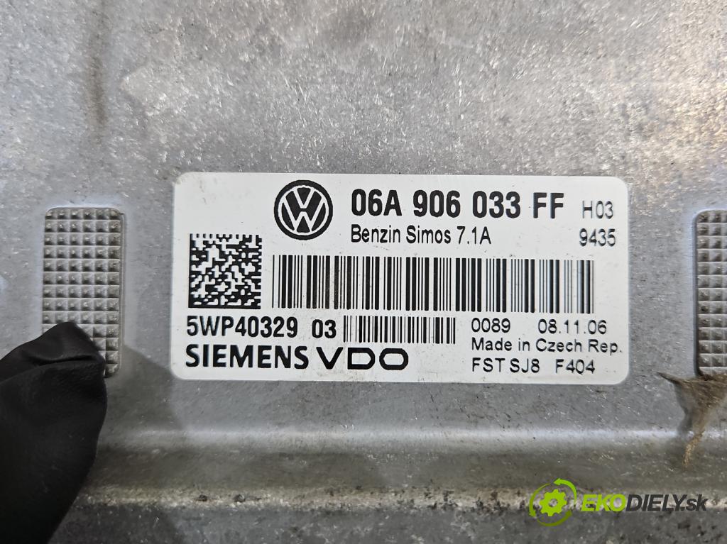 Seat Leon II 2005-2012 1.6 8V 102 HP manual 75 kW 1595 cm3 5- riadiaca jednotka motora 06A906033FF