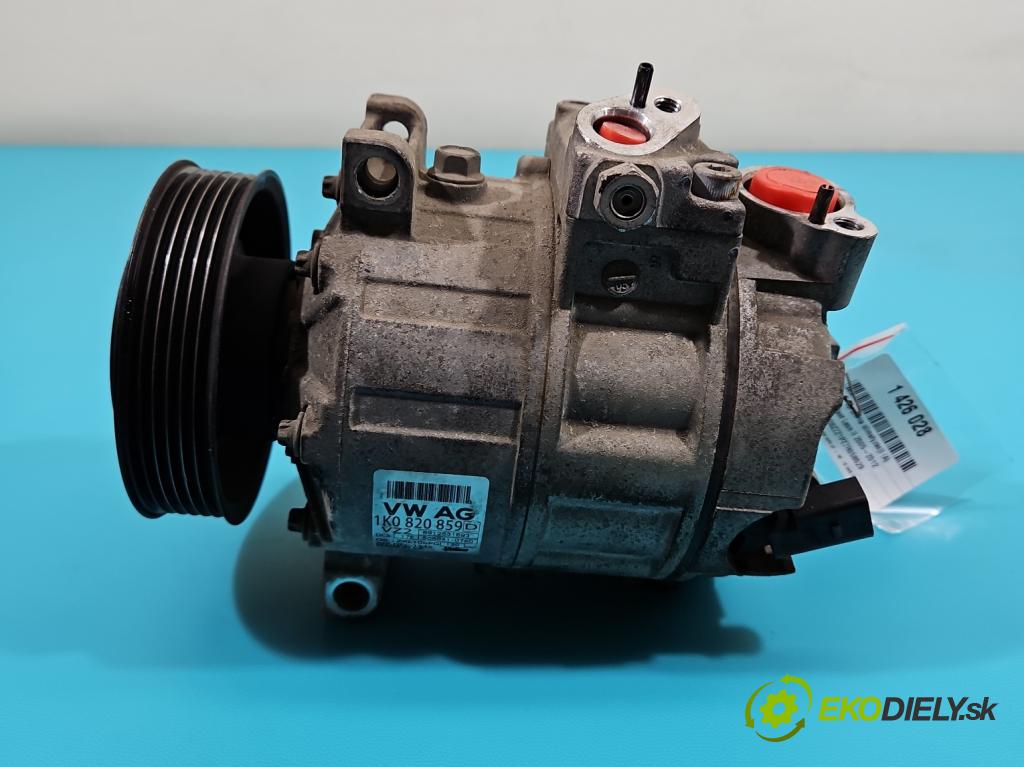 Seat Leon II 2005-2012 1.6 8V 102 HP manual 75 kW 1595 cm3 5- Kompresor: klimatizácie 1K0820859D (Kompresory klimatizácie)