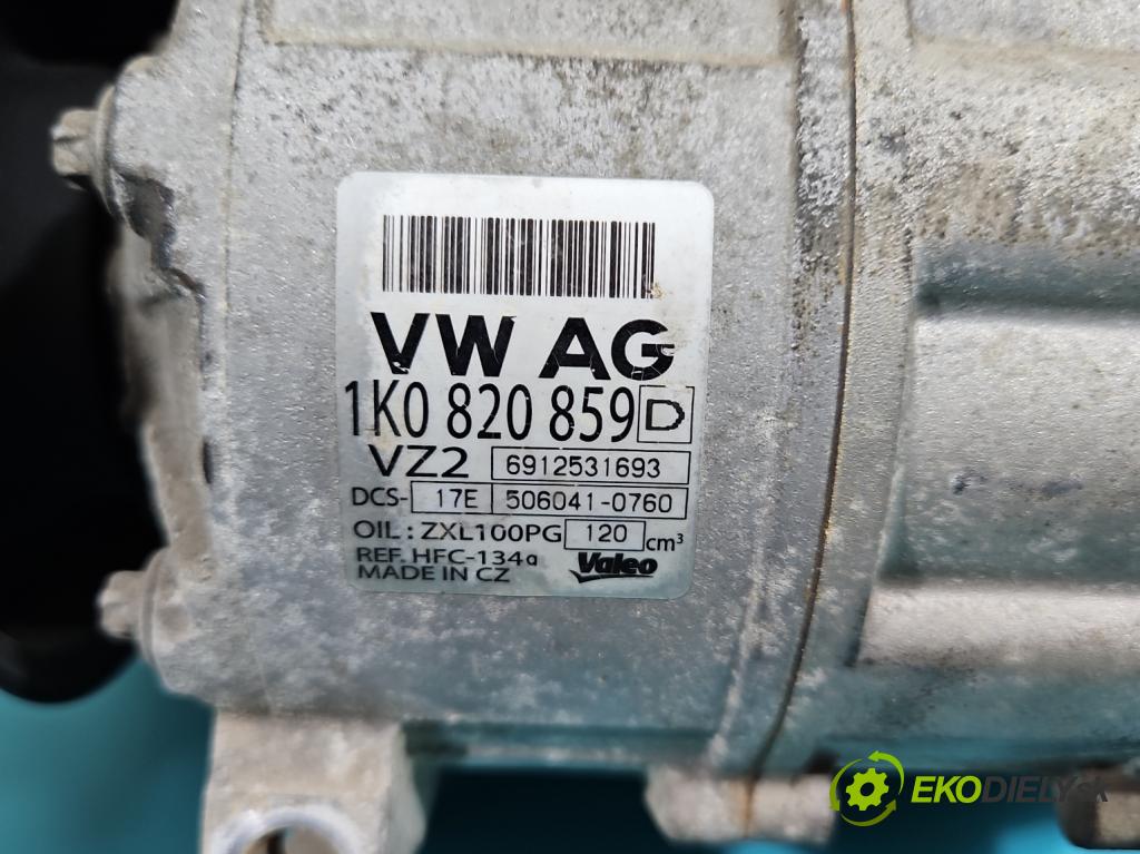 Seat Leon II 2005-2012 1.6 8V 102 HP manual 75 kW 1595 cm3 5- Kompresor: klimatizácie 1K0820859D (Kompresory klimatizácie)