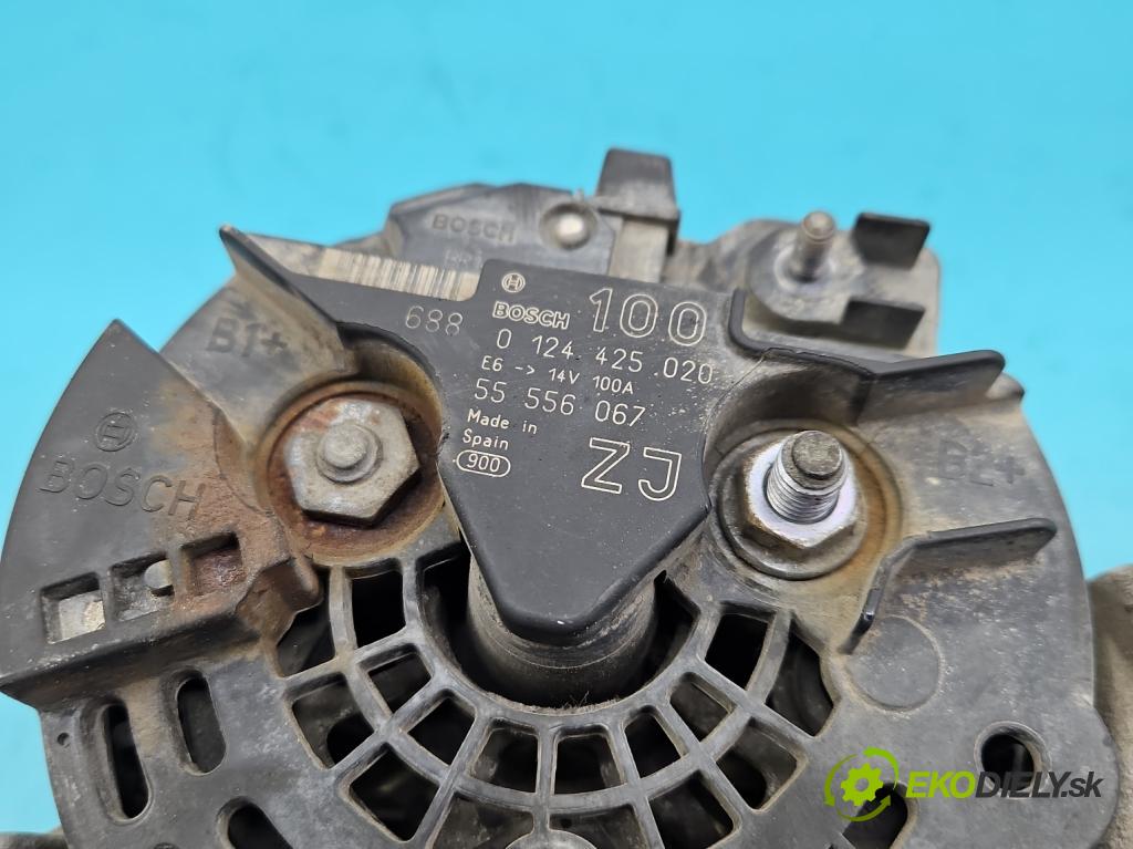 Opel Meriva A 2002-2010 1.6 16V 105 HP manual 77 kW 1598 cm3 5- Alternator 0124425020 (Alternátory)