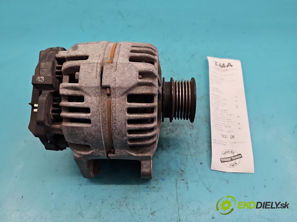 Skoda Fabia II 2007-2014 1.4 16V 86 HP manual 63 kW 1390 cm3 5- Alternator 0124325013 (Alternátory)