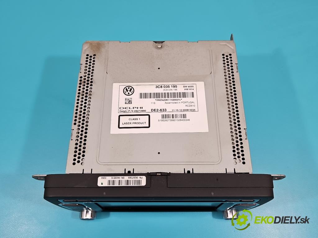 Vw Golf VI 2008-2013 1.4 TSI 122 HP manual 90 kW 1390 cm3 5- Radio originál 3C8035195