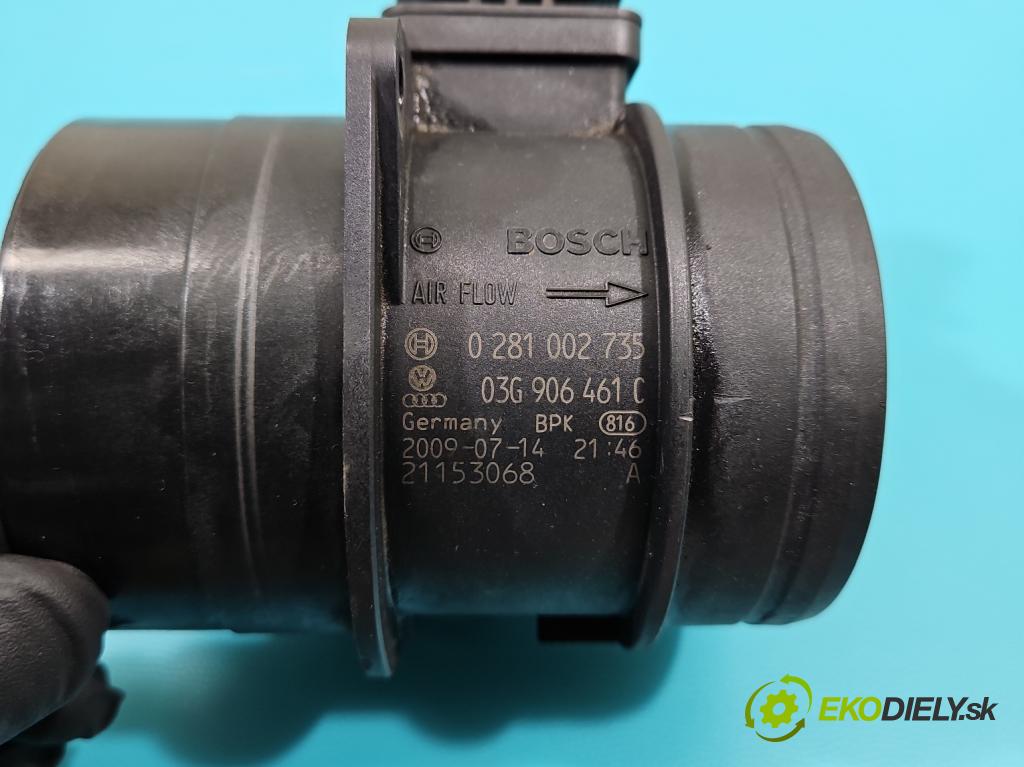 Audi Q5 2008-2016 2.0 TDi 170 HP automatic 125 kW 1968 cm3 5- průtokoměr: 0281002735 (Váhy vzduchu)