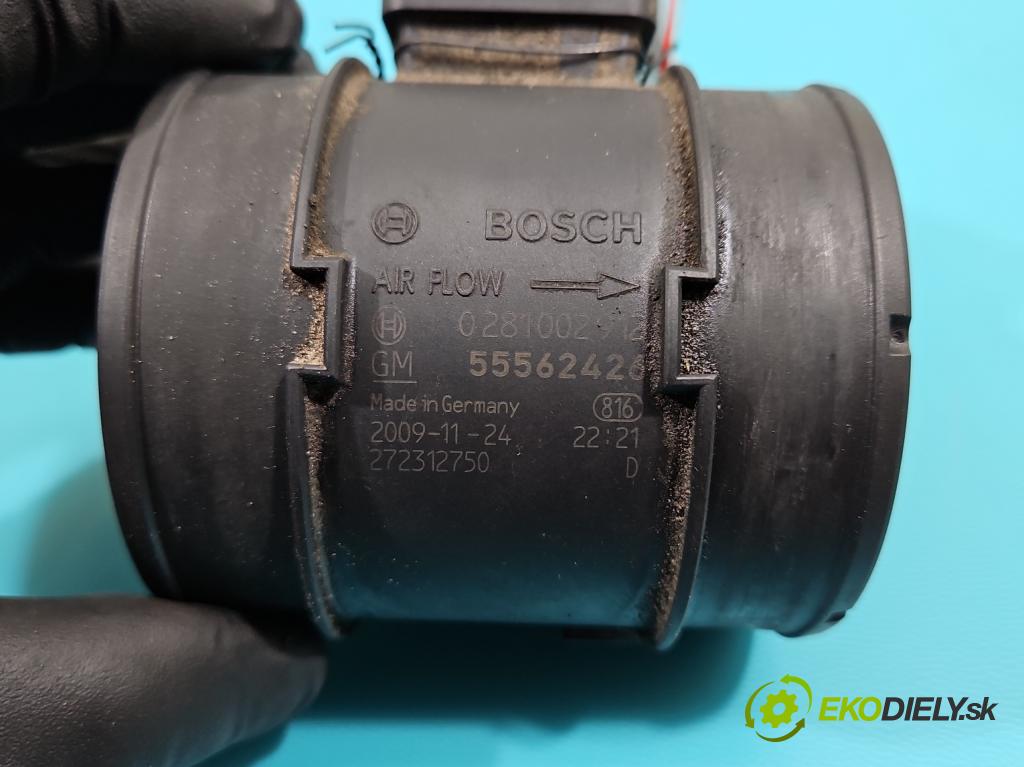 Opel Insignia A 2008-2017 2.0 cdti 160 HP automatic 118 kW 1956 cm3 5- průtokoměr: 0281002912 (Váhy vzduchu)