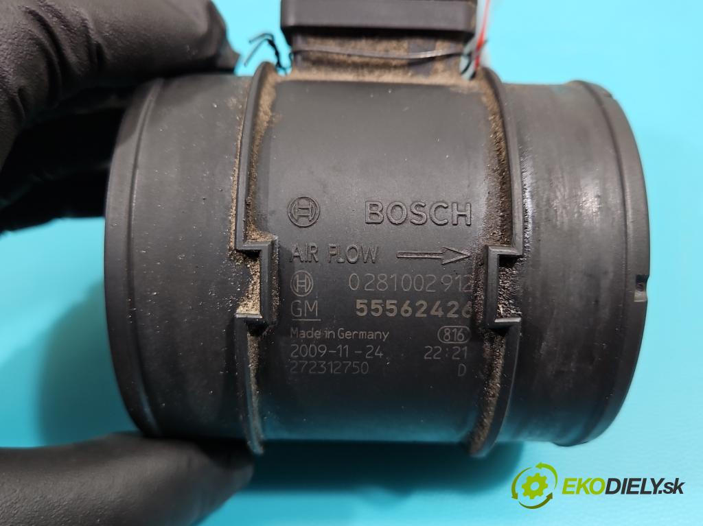 Opel Insignia A 2008-2017 2.0 cdti 160 HP automatic 118 kW 1956 cm3 5- průtokoměr: 0281002912 (Váhy vzduchu)
