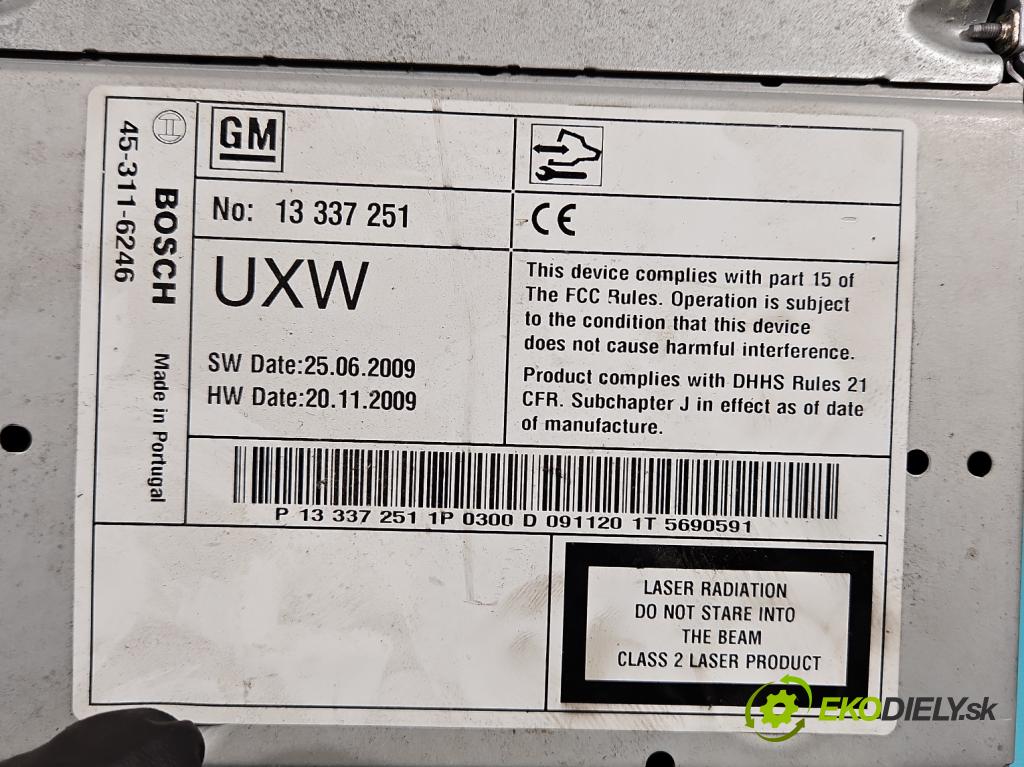 Opel Insignia A 2008-2017 2.0 cdti 160 HP automatic 118 kW 1956 cm3 5- Radio originál 13337251