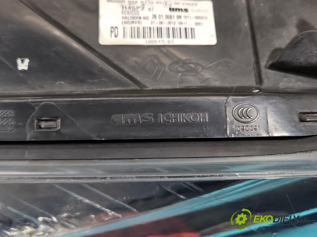 Renault Koleos I 2008-2016 2.0 dci 150 HP manual 110 kW 1995 cm3 5- Reflektor: pravý 260106819R (Pravé)