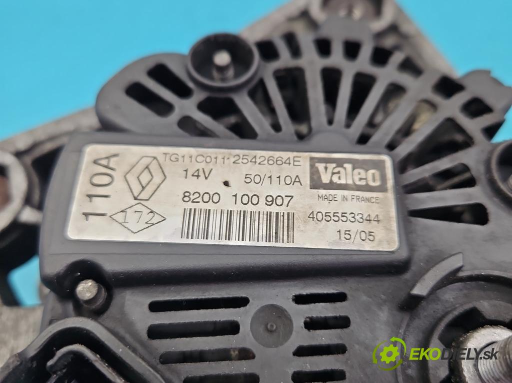Renault Megane II 2003-2008 1.5 dci 101 HP manual 74 kW 1461 cm3 5- Alternator 8200100907 (Alternátory)