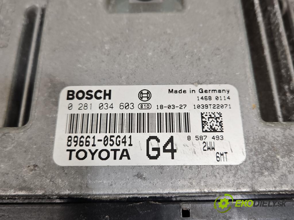Toyota Avensis III T27 2009-2018 2.0 D4-D: 143 HP manual 105 kW 1995 cm3 5- riadiaca jednotka motora 89661-05G41