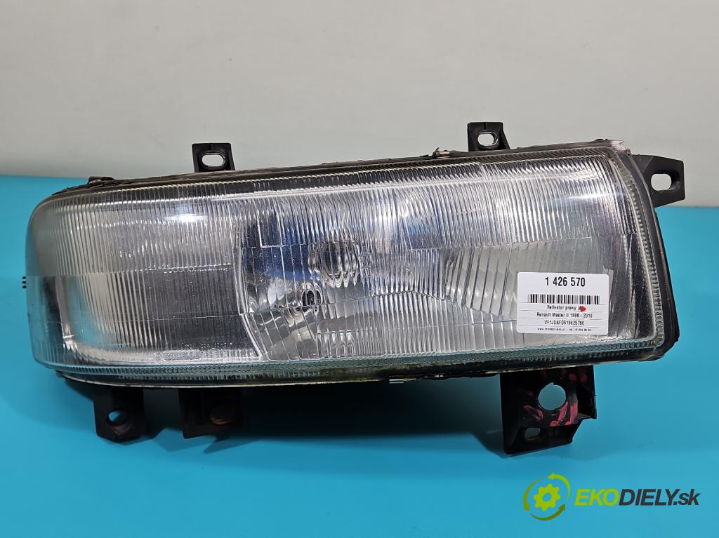 Renault Master II 1998-2010 2.8 TD 114 HP manual 84 kW 2799 cm3 5- Reflektor: pravý  (Pravé)