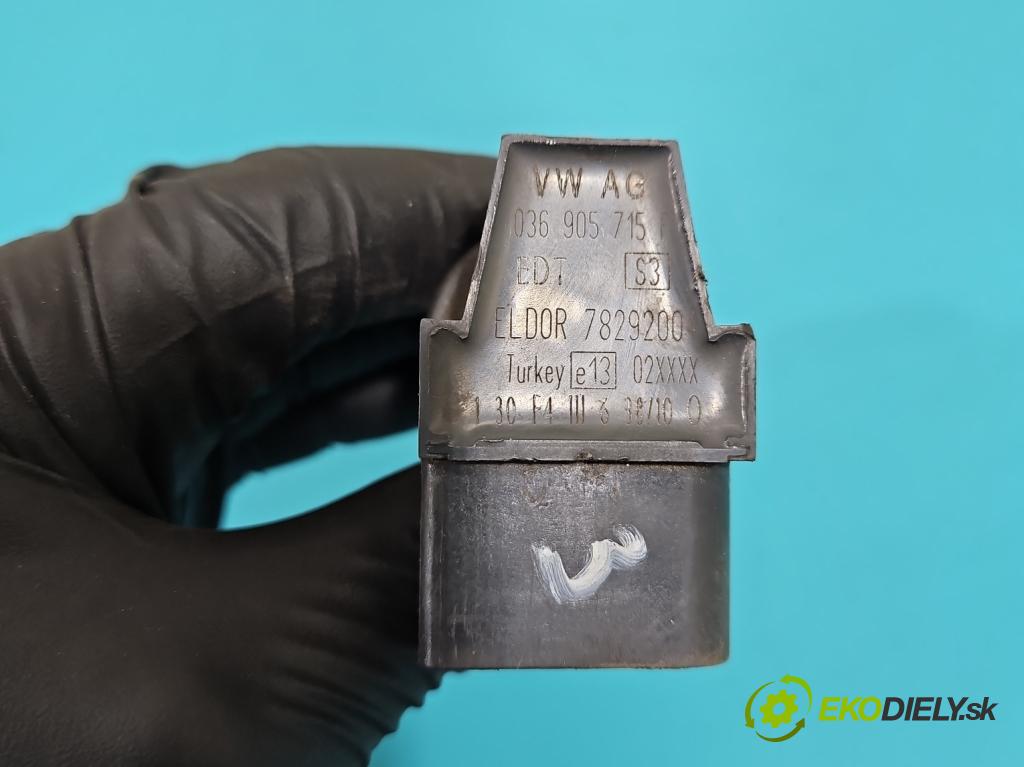 Vw Golf VI 2008-2013 1.4 TSI 122 HP manual 90 kW 1390 cm3 5- cievka zapaľovacia 036905715F (Zapaľovacie cievky, moduly)
