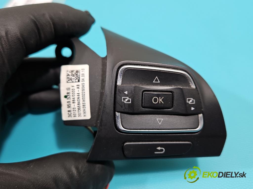 Vw Golf VI 2008-2013 1.4 TSI 122 HP manual 90 kW 1390 cm3 5- prepínač multifunkční: řízení: 3C8959538G (Prepínacie páčky pod volantom)