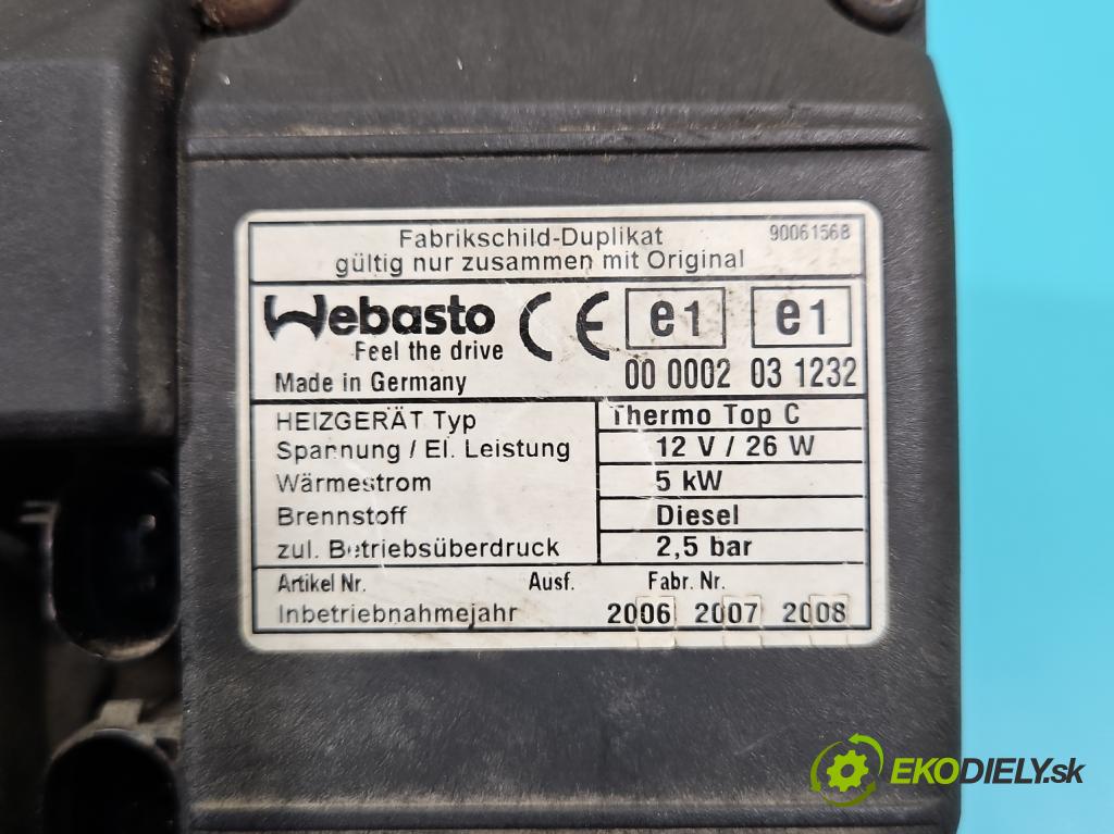 Mazda 6 II GH 2007-2012 2.0 CITD 140 hp manual 103 kW 1998 cm3 5- Webasto 0000002031232 (Webasto (nezávislé topení))