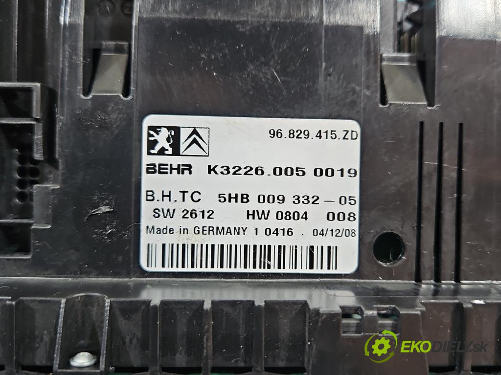Citroen C5 II 2008-2017 2.0 HDi 136 HP automatic 100 kW 1997 cm3 5- panel kúrenia 96829415ZD