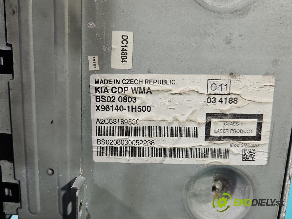 Kia Ceed I 2006-2012 1.6 crdi 90 hp manual 66 kW 1582 cm3 5- Radio továrna: 96140-1H500