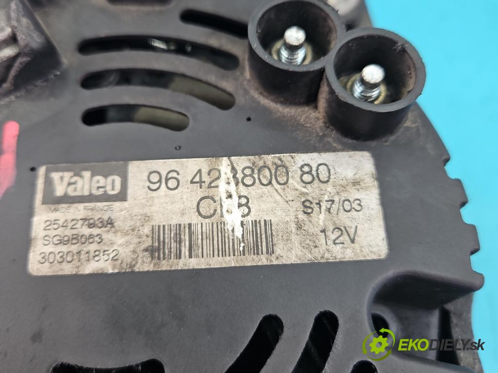 Fiat Ulysse II 2002-2010 2.0 16V 136 HP manual 100 kW 1997 cm3 5- Alternator 9642880080 (Alternátory)
