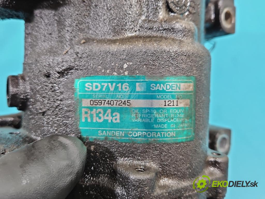 Fiat Ulysse II 2002-2010 2.0 16V 136 HP manual 100 kW 1997 cm3 5- Kompresor: klimatizácie 0597407245 (Kompresory klimatizácie)