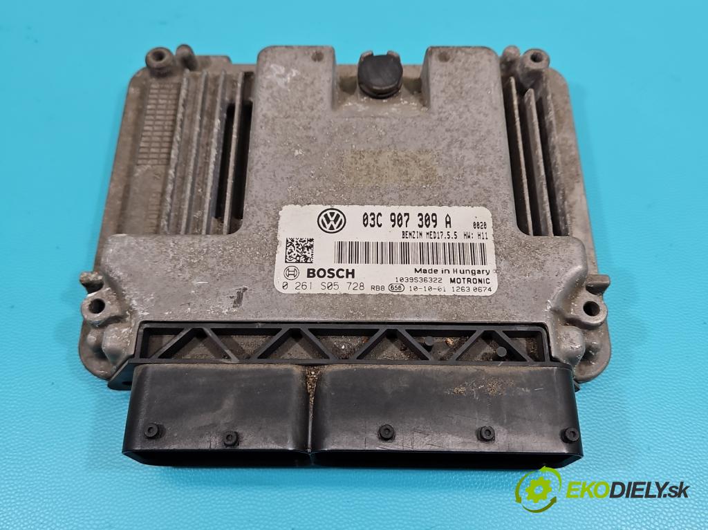 Vw Golf VI 2008-2013 1.4 TSI 122 HP manual 90 kW 1390 cm3 5- riadiaca jednotka motora 03C907309A