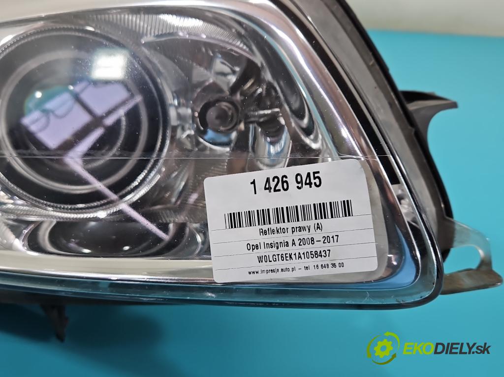 Opel Insignia A 2008-2017 2.0 CDTI 131 HP manual 96 kW 1956 cm3 5- Reflektor: pravý 13226793 (Pravé)